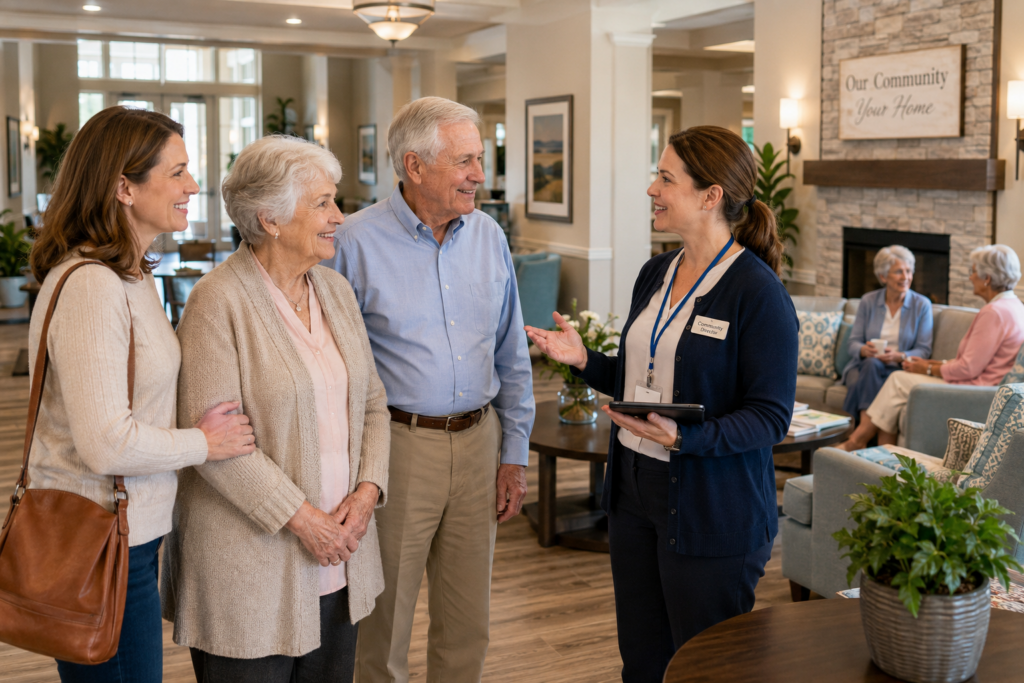 How to choose an assisted living community by touring with family and a staff member